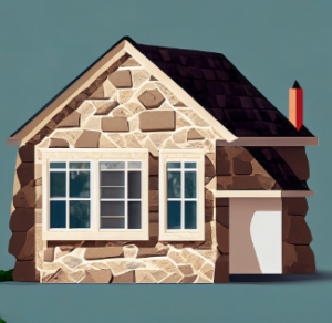 Illustrated home with Stone Veneer