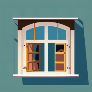 Window Replacement Flat Illustration