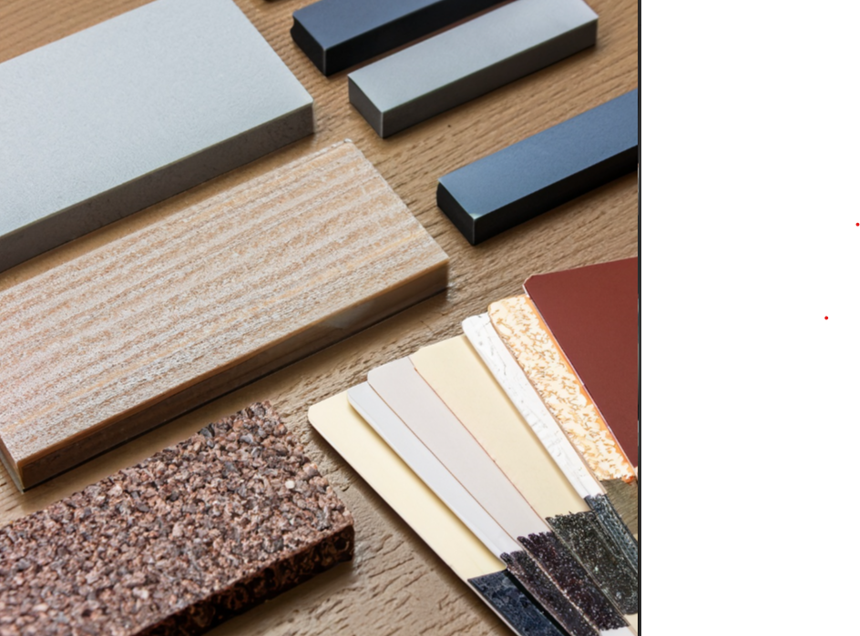 Selection of materials and finishes